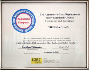 Replacement Safety Standard certificate